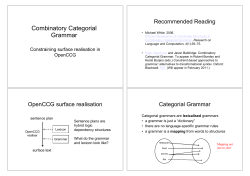 Introduction to CCG (Moore)
