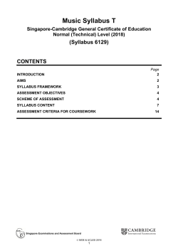 Music Syllabus T