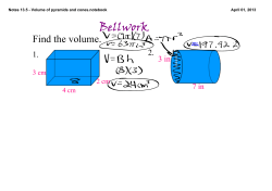 Notes 13.5 - Volume of pyramids and cones.notebook