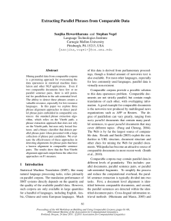 Extracting Parallel Phrases from Comparable Data