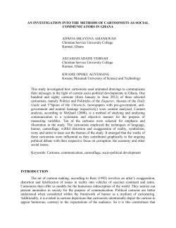 AN INVESTIGATION INTO THE METHODS OF CARTOONISTS AS