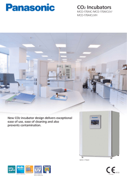 CO2 Incubators - Panasonic Healthcare