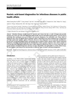 Nucleic acid-based diagnostics for infectious diseases in public