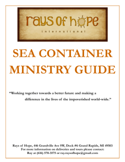 Sea Container Ministry Guide-Shipping