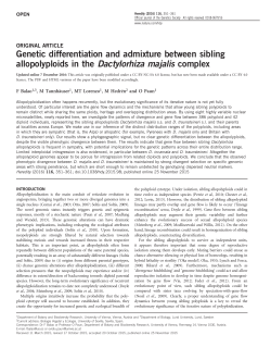Genetic differentiation and admixture between sibling