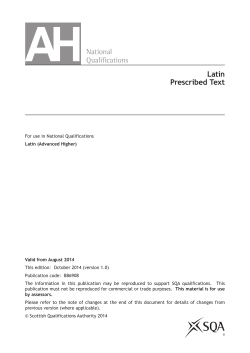 National Qualifications Latin Prescribed Text