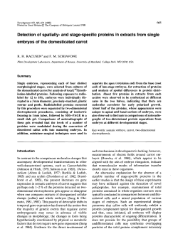 Detection of spatially- and stage-specific proteins in