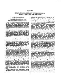 fertility and mortality estimation using model stable age distributions