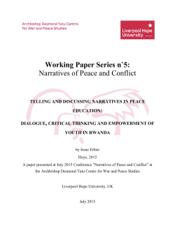 Telling and Discussing Narratives in Peace Education