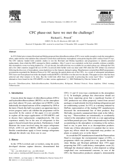 CFC phase-out: have we met the challenge?