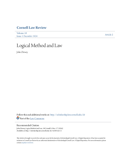 Logical Method and Law - Scholarship@Cornell Law