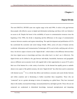 Chapter 1 Digital Divide