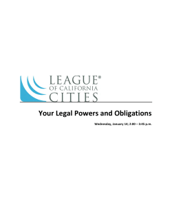 Your Legal Powers and Obligations