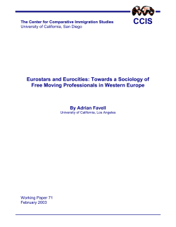 Eurostars and Eurocities - Center for Comparative Immigration Studies