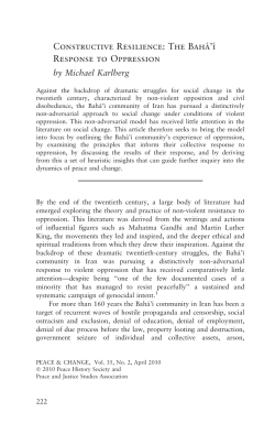 Constructive Resilience