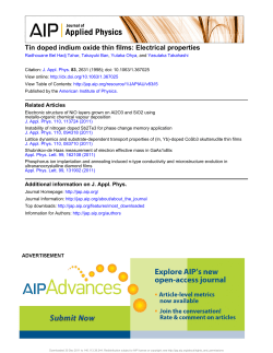 Tin doped indium oxide thin films: Electrical properties