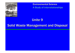 Unite 9 Solid Waste Management and Disposal