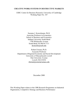 Creative Work Systems in Destructive Markets