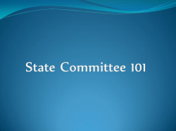 State Committee 101 (Updated 2013)