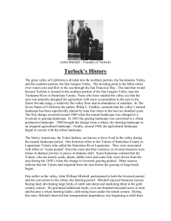 History of Turlock - Turlock Historical Society