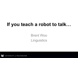If you teach a robot to talk&hellip;