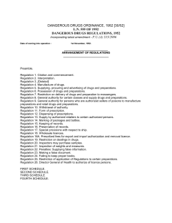 Dangerous Drugs Regulations 1952