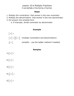 Lesson 10.6 Multiply Fractions