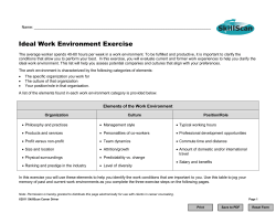 Ideal Work Environment Exercise