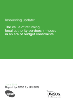The value of returning local authority services in-house in