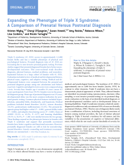 Expanding the phenotype of Triple X syndrome: A