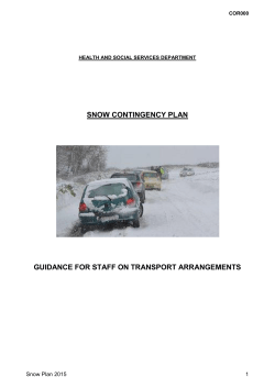 snow contingency plan guidance for staff on transport