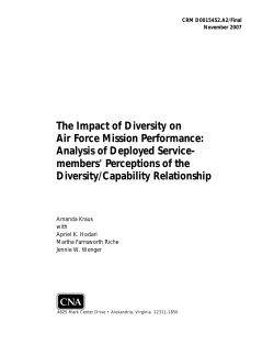 The Impact of Diversity on Air Force Mission Performance