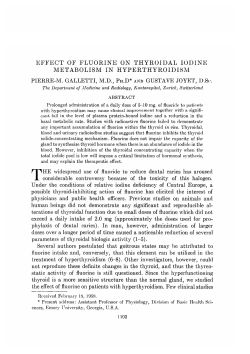 Effect of Fluorine on Thyroidal