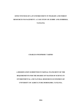 effectiveness of law enforcement in wildlife and