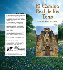 El Camino Real de los Tejas El Camino Real de los Tejas