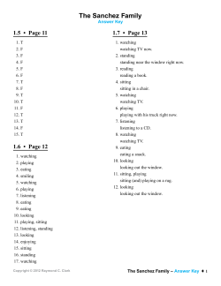 Sanchez Family Answer Key