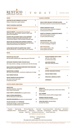 Rustico Lunch Menu 022709