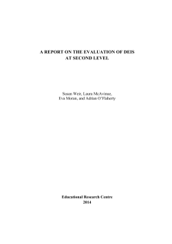 a report on the evaluation of deis at second level