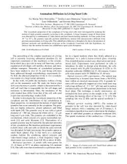 Anomalous Diffusion in Living Yeast Cells