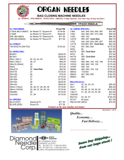 Bag Closing Needles - Diamond Needle Corp.