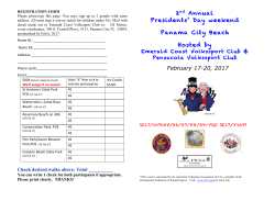 Mon. Feb. 17 - Feb. 20 President`s Day Weekend Walk Brochure