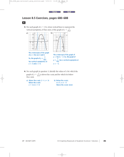 Lesson 8.5 Exercises, pages 680&ndash;688