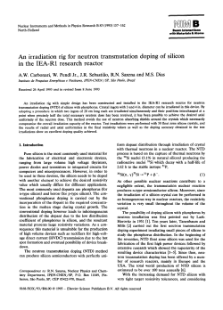 An irradiation rig for neutron transmutation doping of silicon