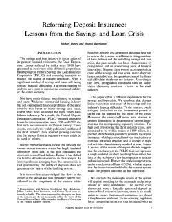 Lessons from the Savings and Loan Crisis