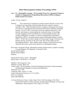 Novak - Meaningful - The Meaningful Learning Research Group