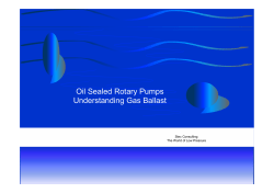Oil Sealed Rotary Pumps Understanding Gas Ballast