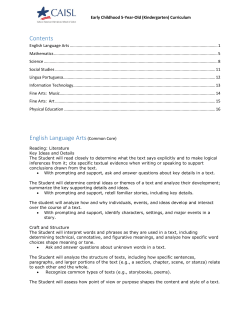 Contents English Language Arts(Common Core)