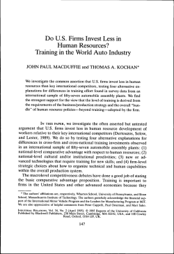 Do US Firms Invest Less in Human Resources?