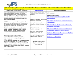 Unit 1: Organization of Matter: Students will investigate how all