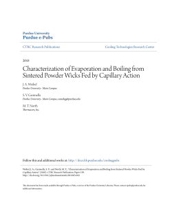 Characterization of Evaporation and Boiling from - Purdue e-Pubs